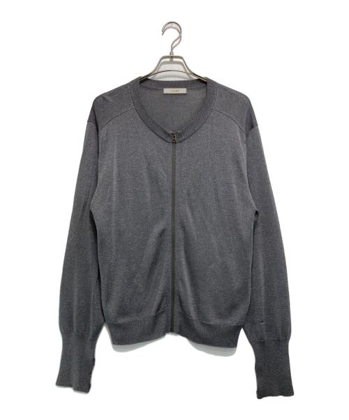 jieda（ジエダ）Jieda (ジエダ) LAME ZIP UP KNIT グレー サイズ:2の古着・服飾アイテム
