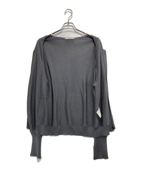 jieda（ジエダ）Jieda (ジエダ) LAME ZIP UP KNIT グレー サイズ:2の古着・服飾アイテム
