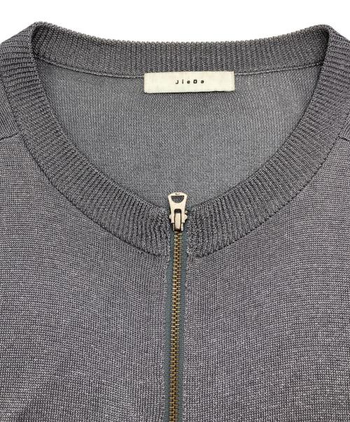 jieda（ジエダ）Jieda (ジエダ) LAME ZIP UP KNIT グレー サイズ:2の古着・服飾アイテム