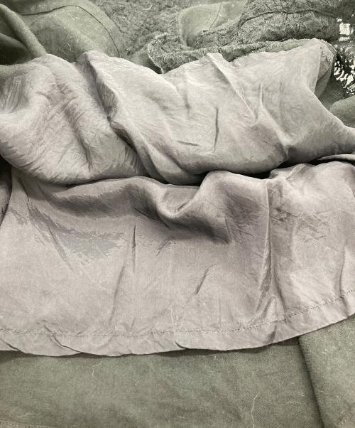 COMME des GARCONS（コムデギャルソン）COMME des GARCONS (コムデギャルソン) レース切り替えプリーツウールスカート ブラック サイズ:Mの古着・服飾アイテム