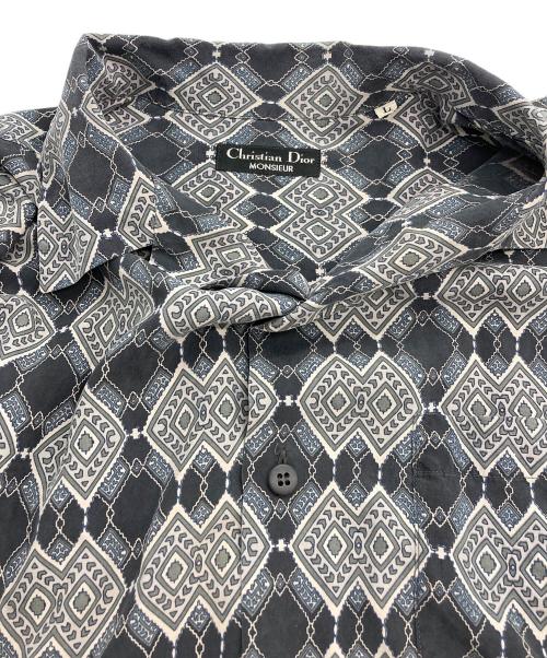 Christian Dior MONSIEUR（クリスチャンディオールムッシュ）Christian Dior MONSIEUR (クリスチャンディオールムッシュ) 柄シャツ グレー サイズ:Ｌの古着・服飾アイテム