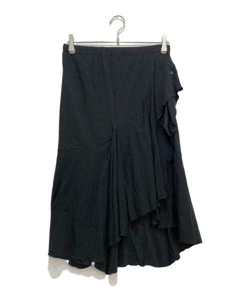 ISSEY MIYAKE（イッセイミヤケ）ISSEY MIYAKE (イッセイミヤケ) フリルスカート ブラック サイズ:3の古着・服飾アイテム