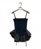 IRENEアイレネ）の古着「Frilly Rib Bustier」｜ネイビー