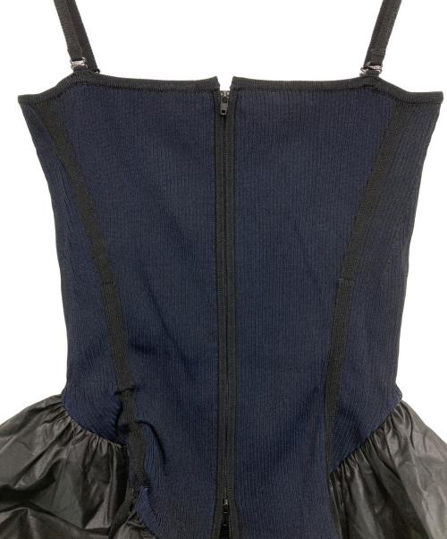 IRENE（アイレネ）IRENE (アイレネ) Frilly Rib Bustier ネイビー サイズ:-の古着・服飾アイテム