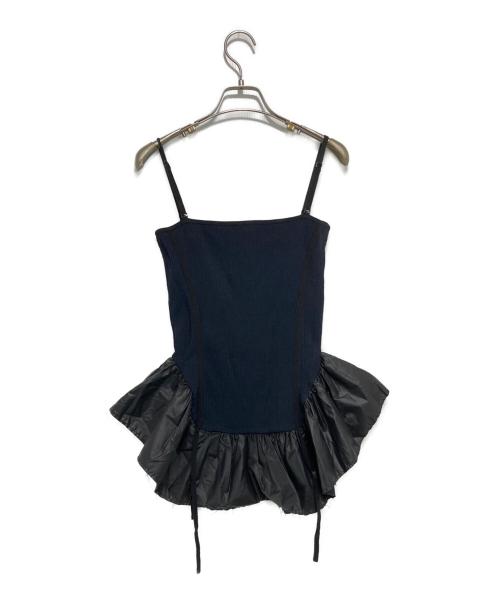 IRENE（アイレネ）IRENE (アイレネ) Frilly Rib Bustier ネイビー サイズ:-の古着・服飾アイテム