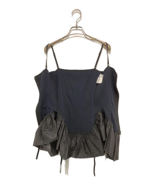 IRENE（アイレネ）IRENE (アイレネ) Frilly Rib Bustier ネイビー サイズ:-の古着・服飾アイテム