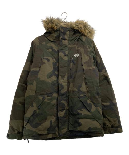 THE NORTH FACE（ザ ノース フェイス）THE NORTH FACE (ザ ノース フェイス)  Novelty Elebus Jacket/ノベルティ エレバス ダウンジャケット カーキ サイズ:XLの古着・服飾アイテム
