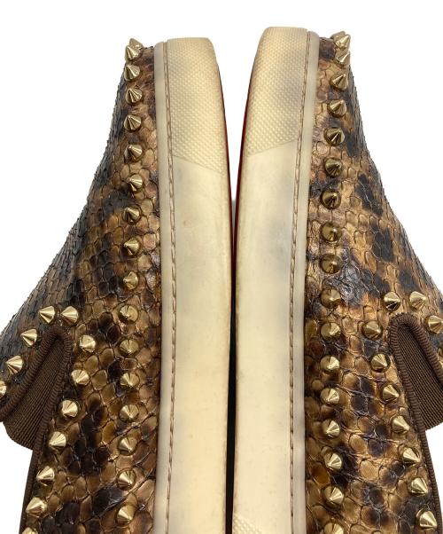 Christian Louboutin（クリスチャン・ルブタン）Christian Louboutin (クリスチャン・ルブタン) パイソンスリッポン ベージュ サイズ:37の古着・服飾アイテム