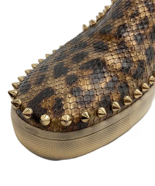 Christian Louboutin（クリスチャン・ルブタン）Christian Louboutin (クリスチャン・ルブタン) パイソンスリッポン ベージュ サイズ:37の古着・服飾アイテム