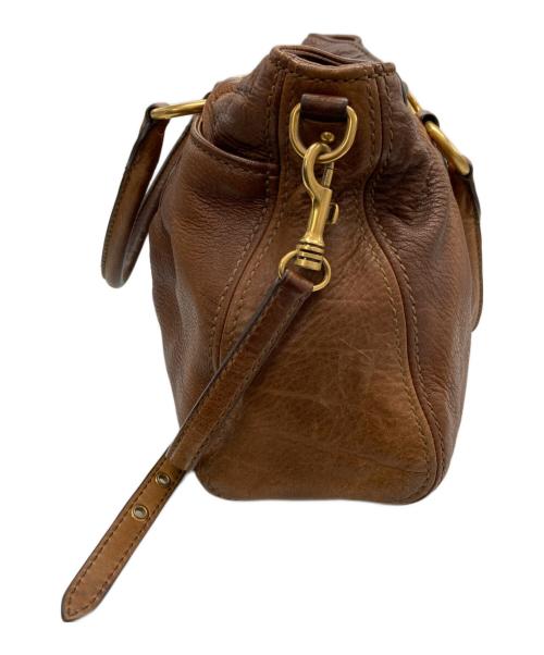 MIU MIU（ミュウミュウ）MIU MIU (ミュウミュウ) ターンロック2WAYバッグ ブラウンの古着・服飾アイテム