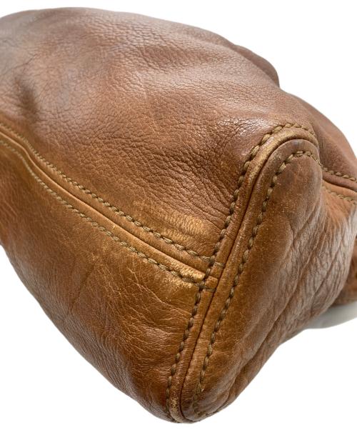 MIU MIU（ミュウミュウ）MIU MIU (ミュウミュウ) ターンロック2WAYバッグ ブラウンの古着・服飾アイテム