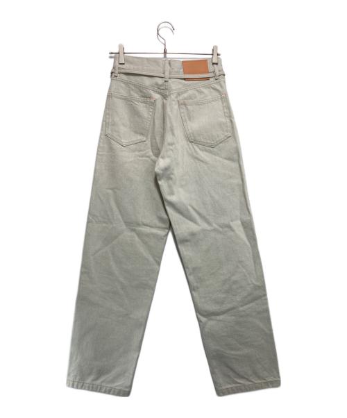 Acne studios（アクネ ストゥディオス）Acne studios (アクネ ストゥディオス) 1991 TOJ POLAR ベルテッドデニムパンツ アイボリー サイズ:32の古着・服飾アイテム