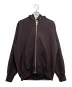 FOLLフォル）の古着「max heavy sweat zip hoodie」｜ブラウン