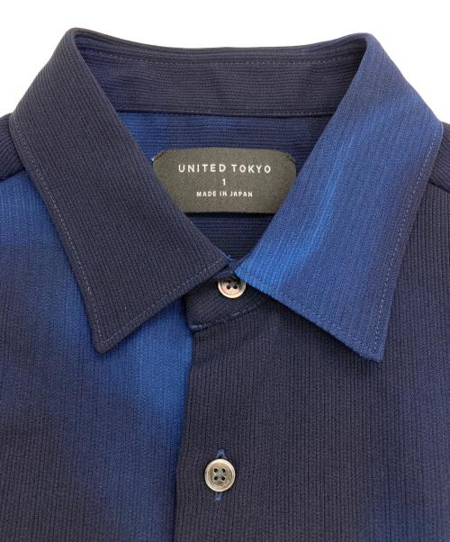 UNITED TOKYO（ユナイテッドトーキョー）UNITED TOKYO (ユナイテッドトーキョー) COLD DRY GRADATION PLEATS ロングスリーブシャツ ブルー サイズ:1の古着・服飾アイテム