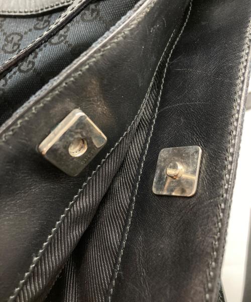 GUCCI（グッチ）GUCCI (グッチ) GGキャンバストートバッグ ブラックの古着・服飾アイテム
