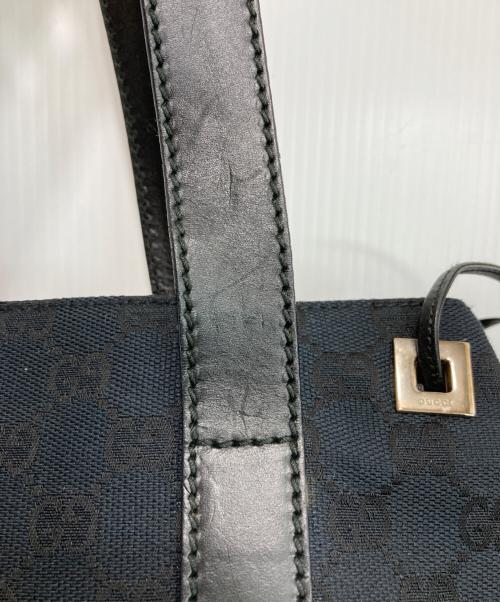 GUCCI（グッチ）GUCCI (グッチ) GGキャンバストートバッグ ブラックの古着・服飾アイテム