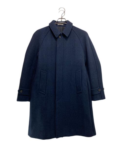 AURALEE（オーラリー）AURALEE (オーラリー) ウールヘリンボーンコート ネイビー サイズ:3の古着・服飾アイテム