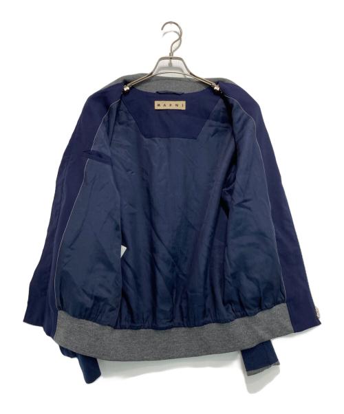 MARNI（マルニ）MARNI (マルニ) ウール混ブルゾン ネイビー サイズ:44の古着・服飾アイテム