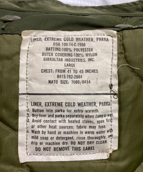 US ARMY（ユーエスアーミー）US ARMY (ユーエスアーミー) [古着]70's-80's M-65 Fishtall Parka カーキ サイズ:Lの古着・服飾アイテム