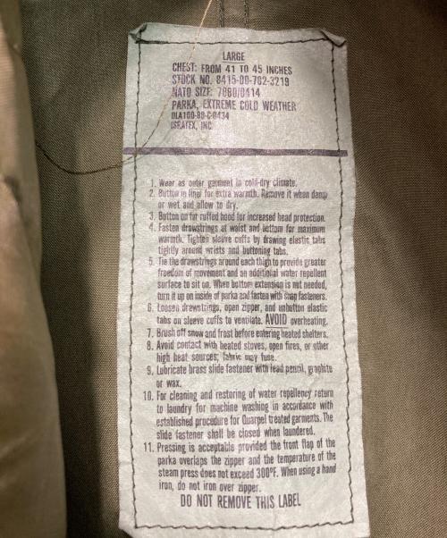 US ARMY（ユーエスアーミー）US ARMY (ユーエスアーミー) [古着]70's-80's M-65 Fishtall Parka カーキ サイズ:Lの古着・服飾アイテム