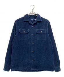 POLO RALPH LAUREN（ポロ・ラルフローレン）の古着「CLASSIC FIT コーデュロイ オープンカラーシャツ」｜ネイビー