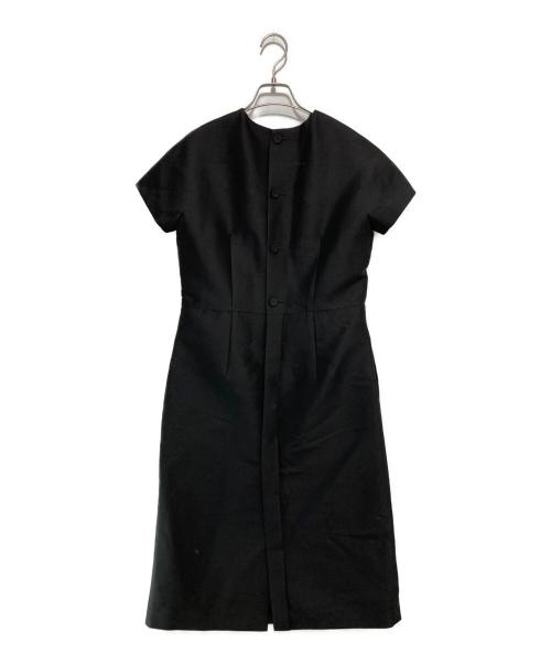 DRESSTERIOR（ドレステリア）DRESSTERIOR (ドレステリア) シルクウールブラックドレス ブラック サイズ:SIZE 38の古着・服飾アイテム