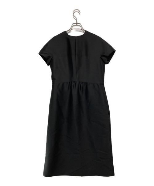 DRESSTERIOR（ドレステリア）DRESSTERIOR (ドレステリア) シルクウールブラックドレス ブラック サイズ:SIZE 38の古着・服飾アイテム