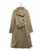 MaxMaraマックスマーラ）の古着「キャメルアンゴラ混ベルテッドコート」｜ベージュ