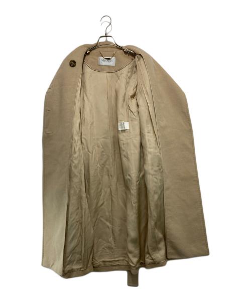 MaxMara（マックスマーラ）MaxMara (マックスマーラ) キャメルアンゴラ混ベルテッドコート ベージュ サイズ:40の古着・服飾アイテム