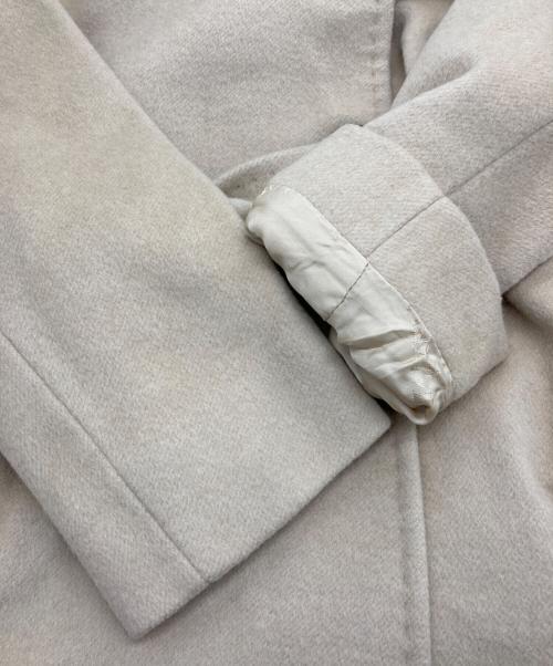 MaxMara（マックスマーラ）MaxMara (マックスマーラ) キャメルアンゴラ混ベルテッドコート ベージュ サイズ:40の古着・服飾アイテム