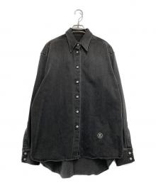 MM6 Maison Margiela（エムエムシックスメゾンマルジェラ）の古着「デニムシャツ」｜ブラック