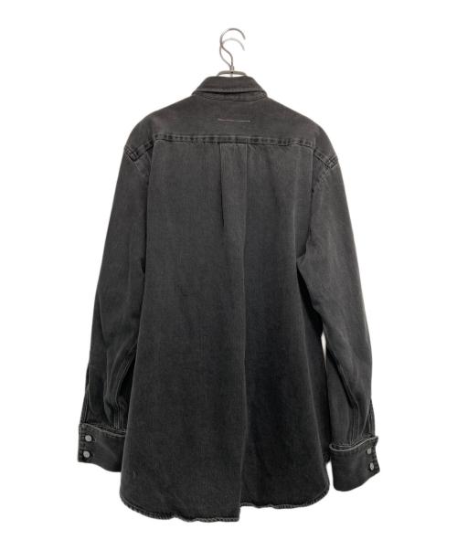 MM6 Maison Margiela（エムエムシックスメゾンマルジェラ）MM6 Maison Margiela (エムエムシックスメゾンマルジェラ) デニムシャツ ブラック サイズ:38の古着・服飾アイテム