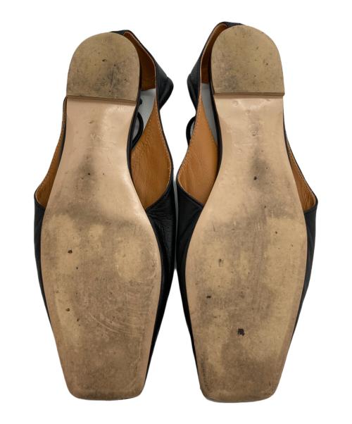 Pippichic（ピッピシック）Pippichic (ピッピシック) アンバーココ レザー フラットシューズ ブラック サイズ:37.5の古着・服飾アイテム