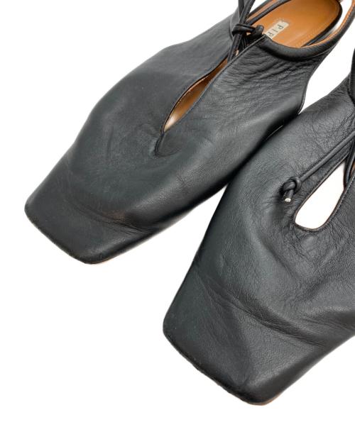 Pippichic（ピッピシック）Pippichic (ピッピシック) アンバーココ レザー フラットシューズ ブラック サイズ:37.5の古着・服飾アイテム