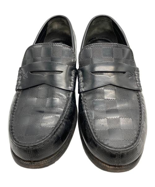 LOUIS VUITTON（ルイ ヴィトン）LOUIS VUITTON (ルイ ヴィトン) ダミエコインローファー ブラック サイズ:5Ｍの古着・服飾アイテム