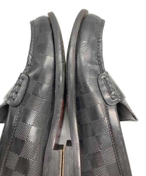 LOUIS VUITTON（ルイ ヴィトン）LOUIS VUITTON (ルイ ヴィトン) ダミエコインローファー ブラック サイズ:5Ｍの古着・服飾アイテム