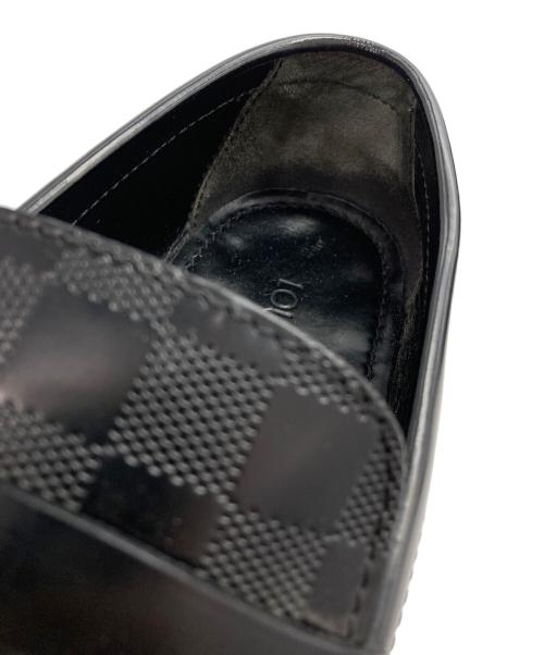 LOUIS VUITTON（ルイ ヴィトン）LOUIS VUITTON (ルイ ヴィトン) ダミエコインローファー ブラック サイズ:5Ｍの古着・服飾アイテム