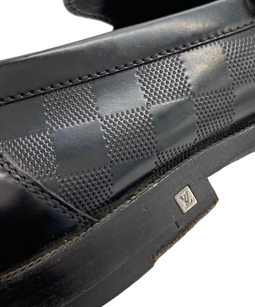 LOUIS VUITTON（ルイ ヴィトン）LOUIS VUITTON (ルイ ヴィトン) ダミエコインローファー ブラック サイズ:5Ｍの古着・服飾アイテム