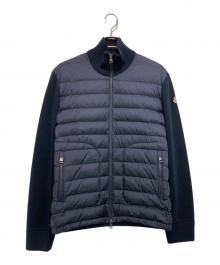 MONCLER（モンクレール）の古着「CARDIGAN TRICOT ニット切替 ダウンジャケット」｜ネイビー