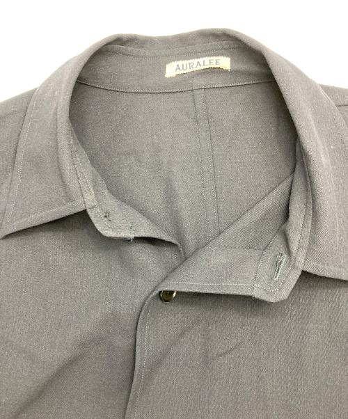 AURALEE（オーラリー）AURALEE (オーラリー) HARD TWIST WOOL DOBBY SHIRT ネイビー サイズ:4の古着・服飾アイテム