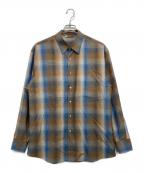 AURALEEオーラリー）の古着「SUPER LIGHT WOOL CHECK SHIRT」｜ブラウン×ブルー
