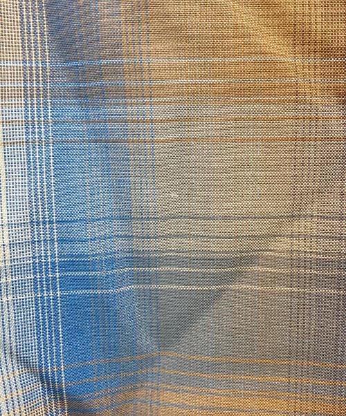 AURALEE（オーラリー）AURALEE (オーラリー) SUPER LIGHT WOOL CHECK SHIRT ブラウン×ブルー サイズ:4の古着・服飾アイテム