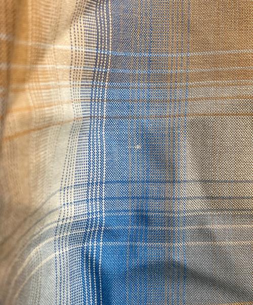 AURALEE（オーラリー）AURALEE (オーラリー) SUPER LIGHT WOOL CHECK SHIRT ブラウン×ブルー サイズ:4の古着・服飾アイテム