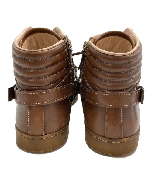 GUCCI（グッチ）GUCCI (グッチ) ホースビットハイカットスニーカー ブラウン サイズ:9の古着・服飾アイテム