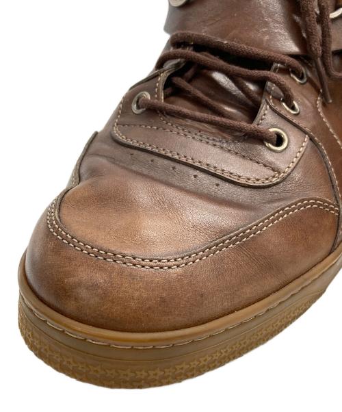 GUCCI（グッチ）GUCCI (グッチ) ホースビットハイカットスニーカー ブラウン サイズ:9の古着・服飾アイテム