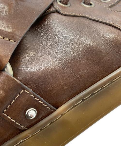 GUCCI（グッチ）GUCCI (グッチ) ホースビットハイカットスニーカー ブラウン サイズ:9の古着・服飾アイテム