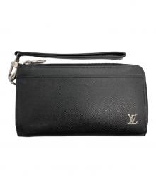 LOUIS VUITTON（ルイ ヴィトン）の古着「タイガ ジッピー ドラゴンヌ/L型ファスナー長財布 」｜ブラック