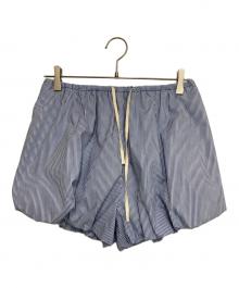 ETRE TOKYO（エトレトウキョウ）の古着「ストライプバルーンショートパンツ」｜ブルー