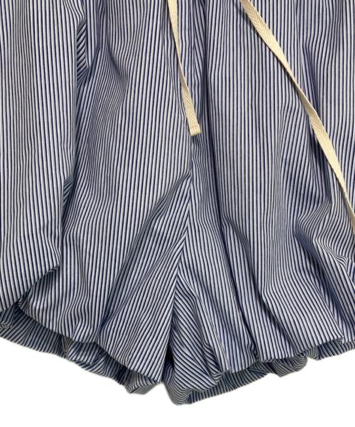ETRE TOKYO（エトレトウキョウ）ETRE TOKYO (エトレトウキョウ) ストライプバルーンショートパンツ ブルー サイズ:S 未使用品の古着・服飾アイテム
