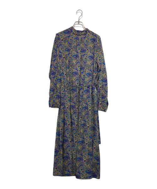 SOEJU（ソージュ）SOEJU (ソージュ) ペイズリーガラワンピース ブルーの古着・服飾アイテム